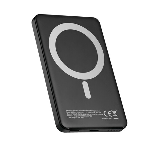 Μαγνητικός, Φορητός Φορτιστής - Power bank Mag Power 5000 της σειράς Optiline για Ασύρματη και Ενσύρματη  φόρτιση συσκευών με θύρα USB Type C 15W και MagSafe τεχνολογία