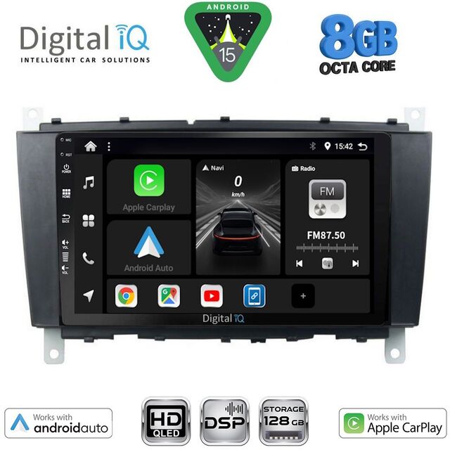 DIGITAL IQ BXF 7403_CPAA (8inc) MULTIMEDIA TABLET for MERCEDES C – CLK (W203-209) mod. 2004-2008