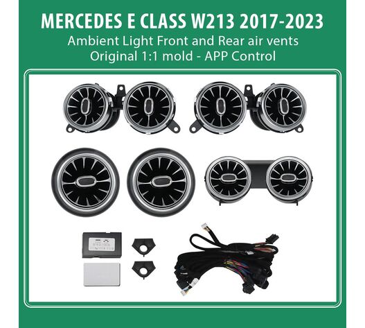 DIQ AMBIENT 8W213IB MERCEDES E AIR VENTS (Digital iQ Turbine Air Vent Ambient Light Kit MERCEDES CLASS W213 mod. 2020-2023)