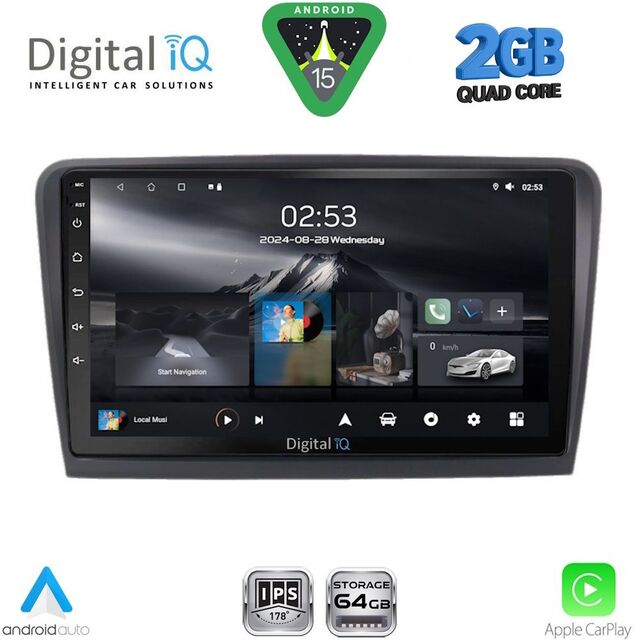 DIGITAL IQ RSD 1601_CPA (9inc) MULTIMEDIA TABLET for  SKODA RAPID mod. 2012-2023