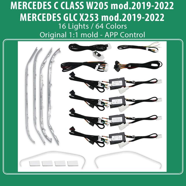 DIQ AMBIENT 8161 DCK - BENZ C (W205)-GLC (X253) (Digital iQ Ambient Light for Mercedes C (W205) - GLC (X253) mod. 2019-2022 with 16 Lights)