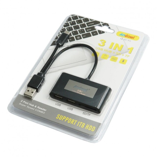 3 ΣΕ 1 USB UB + SD + TF ANDOWL AN-Q-JC86