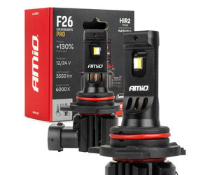 AMiO - Λάμπες LED F26 Pro Series HIR2 9012 12/24V 68W 2900-3550lm 6.000K Full Can-Bus Plug&Play - 2 Τεμ. (04876/AM)