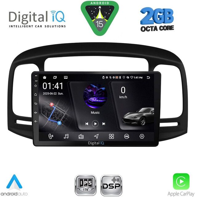 DIGITAL IQ RSF 4249BL_CPA (9inc) MULTIMEDIA TABLET for HYUNDAI ACCENT mod. 2005-2012 (BLACK)