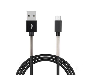 Amio – Καλώδιο Ταχείας Φόρτισης USB σε Micro USB 2.4A 100cm για Smartphone & Συσκευές Micro USB – 1 Τεμ. (01431/AM)