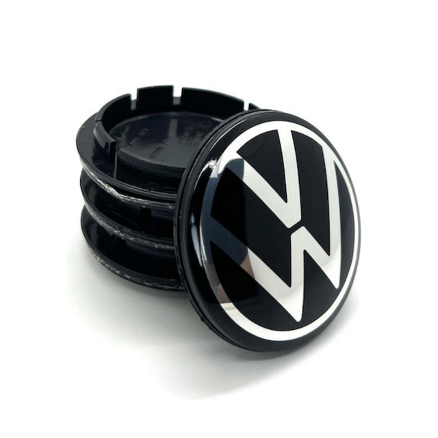Τάπες για κέντρο ζάντας μαύρο/ασημί - Vw