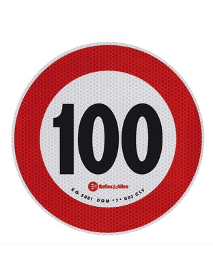ΣΗΜΑ ΤΑΧΥΤΗΤΑΣ ΧΙΛΙΟΜΕΤΡΩΝ 100km/h ΑΥΤΟΚΟΛΛΗΤΟ 20CM ΔΙΑΜΕΤΡΟΣ