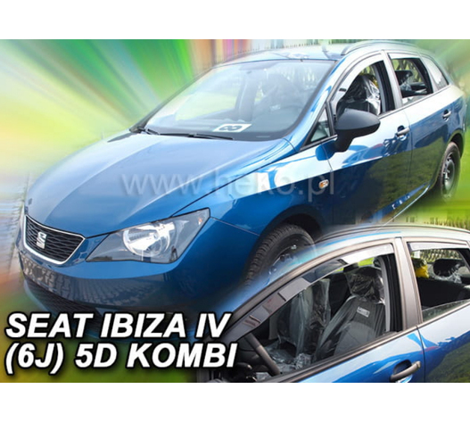 ΑΝΕΜΟΘΡΑΥΣΤΕΣ ΓΙΑ SEAT IBIZA 5D 2008+ COMBI  ΣΕΤ ΑΥΤΟΚΙΝΗΤΟΥ ΑΠΟ ΕΥΚΑΜΠΤΟ ΦΙΜΕ ΠΛΑΣΤΙΚΟ HEKO - 4 ΤΕΜ.