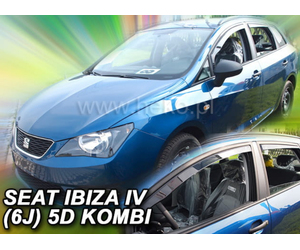 ΑΝΕΜΟΘΡΑΥΣΤΕΣ ΓΙΑ SEAT IBIZA 5D 2008+ COMBI  ΣΕΤ ΑΥΤΟΚΙΝΗΤΟΥ ΑΠΟ ΕΥΚΑΜΠΤΟ ΦΙΜΕ ΠΛΑΣΤΙΚΟ HEKO - 4 ΤΕΜ.