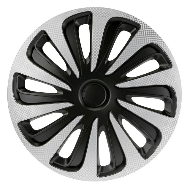 Lampa - Σετ Τάσια Αυτοκινήτου 15’’ Kojin Carbon TECH-ONE από υλικό ABS Ασημί / Μαύρο - 4 TEM (L3147.9)