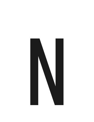 ΑΥΤΟΚΟΛΛΗΤΟ ΓΡΑΜΜΑ ΠΙΝΑΚΙΔΩΝ 60x30mm "N"
