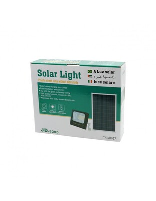 ΠΡΟΒΟΛΕΑΣ ΣΕΤ ΜΕ ΠΑΝΕΛ SOLAR 100W 6500K IP67 GE-JD-8800