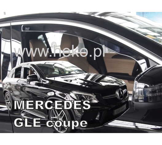 Heko - Ανεμοθραύστες Παραθύρων Για Mercedes Benz GLE-Class Coupe (C292) 2016 > 2019 5πορτο υλικό Acrylic Χρώμα Φιμέ - 2 τεμ. (ΑΝΕΜ.23602)
