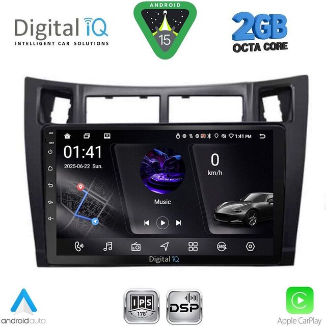 DIGITAL IQ RSF 4736BL_CPA (9inc) MULTIMEDIA TABLET for TOYOTA YARIS mod. 2006-2011 (BLACK)