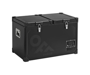 ΨΥΓΕΙΟ TB65DD STEEL BLACK ΜΕΤΑΛΛΙΚΟ ΜΕ 2 ΘΑΛΑΜΟΥΣ 60L (36L+24L) 12/24V 85W 499x810x492mm  INDEL B - 1 TEM.