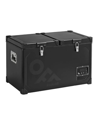 ΨΥΓΕΙΟ TB65DD STEEL BLACK ΜΕΤΑΛΛΙΚΟ ΜΕ 2 ΘΑΛΑΜΟΥΣ 60L (36L+24L) 12/24V 85W 499x810x492mm  INDEL B - 1 TEM.