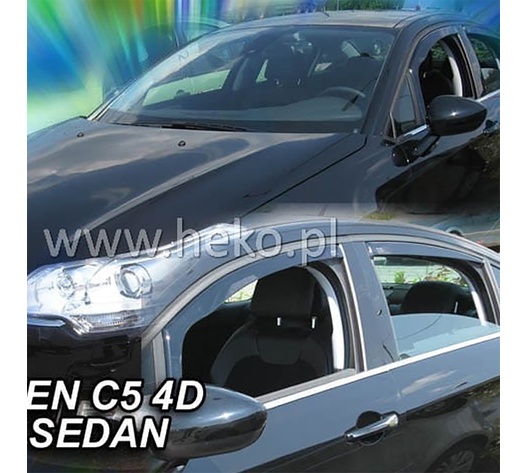 ΑΝΕΜΟΘΡΑΥΣΤΕΣ ΓΙΑ CITROEN C5 4D/5D 2008-2017 ΖΕΥΓΑΡΙ ΑΠΟ ΕΥΚΑΜΠΤΟ ΦΙΜΕ ΠΛΑΣΤΙΚΟ HEKO - 2 ΤΕΜ.