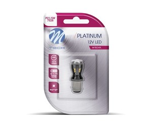 P21/5W 12/24V BAY15d 14xSMD2835 3,0W LED ΛΕΥΚΟ CAN-BUS BLISTER  M-TECH - 1 ΤΕΜ.