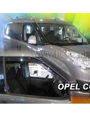 ΑΝΕΜΟΘΡΑΥΣΤΕΣ ΓΙΑ FIAT DOBLO 2010-2022 / OPEL COMBO D 2011-2018 ΖΕΥΓΑΡΙ ΑΠΟ ΕΥΚΑΜΠΤΟ ΦΙΜΕ ΠΛΑΣΤΙΚΟ HEKO - 2 ΤΕΜ.