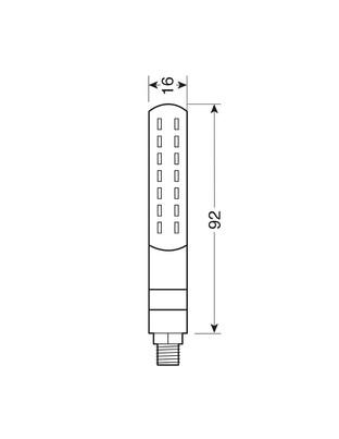 ΦΛΑΣ ΠΙΣΩ ΓΙΑ MOTO LINE SQ 12V SMD LED 3 ΧΡΗΣΕΩΝ ΘΕΣΕΩΣ/STOP/ΦΛΑΣ (ΜΑΥΡΟ 92 X 16 mm) - 2 ΤΕΜ.