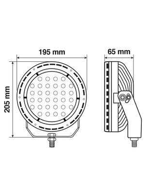 ΠΡΟΒΟΛΕΑΣ BEXTAR 10-30V 62 LED 73W 6.500Κ 6080lm ΚΑΡΦΙ ΜΕ NEON ΘΕΣΕΩΣ ΣΤΡΟΓΓΥΛΟΣ (195x205x65 mm) -1ΤΕΜ.