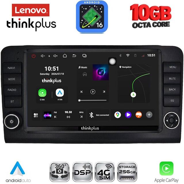 LENOVO LTM 11416_CPA (9inc) MULTIMEDIA TABLET for MERCEDES ML (W164) – GL (X164) mod. 2005-2011