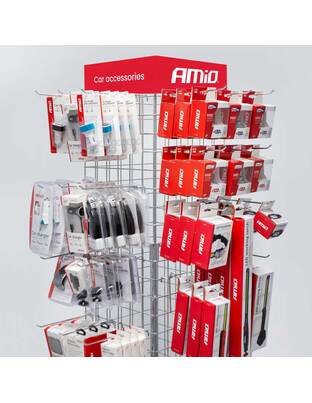 Amio - STAND ΜΕΤΑΛΛΙΚΟ ΜΕ ΠΛΕΓΜΑ 4 ΟΨΕΩN ΜΕ ΓΑΝΤΖΑΚΙΑ ΣΤΕΡΕΩΣΗΣ 175x31cm - 1 Τεμ. (EKS/AM)