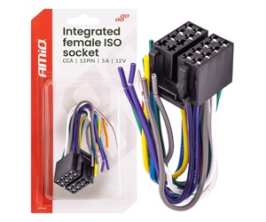 Amio - Φίσσα ISO 13 Pin Θηλυκή 12V έως 5A – CCA, Για Ηλεκτρικές Εγκαταστάσεις Οχημάτων - 1 τεμ. (04441/AM)