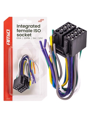 Amio - Φίσσα ISO 13 Pin Θηλυκή 12V έως 5A – CCA, Για Ηλεκτρικές Εγκαταστάσεις Οχημάτων - 1 τεμ. (04441/AM)