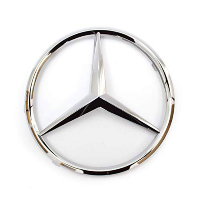 Σήμα μάσκας κουμπωτό πλαστικό χρώμιο 18,5cm - Mercedes-Benz