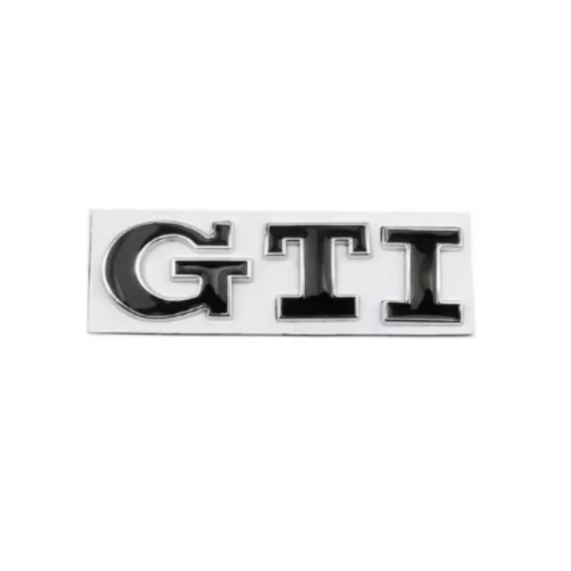 Αυτοκόλλητο μεταλλικό ανάγλυφο μαύρο - GTi