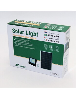 ΠΡΟΒΟΛΕΑΣ ΣΕΤ ΜΕ ΠΑΝΕΛ SOLAR 25W 6500K IP67 JD-8825