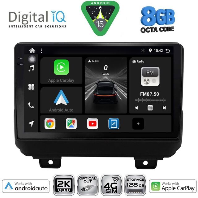 DIGITAL IQ BXK 20298_CPAA (9inc) MULTIMEDIA TABLET for JEEP WRANGLER mod. 2018-2026