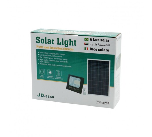 ΠΡΟΒΟΛΕΑΣ ΣΕΤ ΜΕ ΠΑΝΕΛ SOLAR 40W 6500K IP67 JD-8840