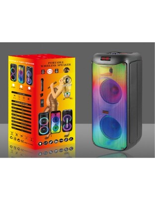 ΦΟΡΗΤΟ ΗΧΕΙΟ SUBWOOFER 2x8'' ΜΕ ΣΥΣΤΗΜΑ ΚΑΡΑΟΚΕ GY-5048