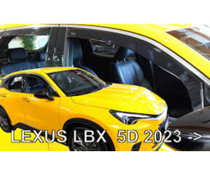 ΑΝΕΜΟΘΡΑΥΣΤΕΣ ΓΙΑ LEXUS LBX 5D 2023+ ΣΕΤ ΑΥΤΟΚΙΝΗΤΟΥ ΑΠΟ ΕΥΚΑΜΠΤΟ ΦΙΜΕ ΠΛΑΣΤΙΚΟ HEKO - 4 ΤΕΜ.