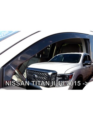 ΑΝΕΜΟΘΡΑΥΣΤΕΣ ΓΙΑ NISSAN TITAN 4D 2015+ ΖΕΥΓΑΡΙ ΑΠΟ ΕΥΚΑΜΠΤΟ ΦΙΜΕ ΠΛΑΣΤΙΚΟ HEKO - 2 ΤΕΜ.
