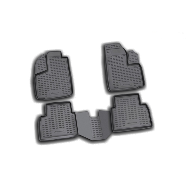 ΠΑΤΑΚΙΑ ΣΕ ΣΚΑΦΗ TPE ΛΑΣΤΙΧΟ ΓΙΑ FIAT DOBLO 11/2000-12/2009  ΣΕ ΜΑΥΡΟ ΧΡΩΜΑ NOVLINE - 4 ΤΕΜ.