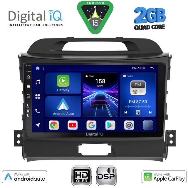 DIGITAL IQ BXC 3325_CPAA (9inc) MULTIMEDIA TABLET for KIA SPORTAGE mod. 2010-2015
