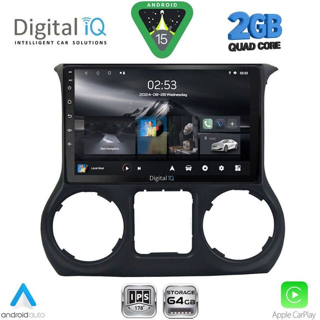DIGITAL IQ RSD 1295_CPA (10inc) MULTIMEDIA TABLET for JEEP WRANGLER  mod. 2011-2014
