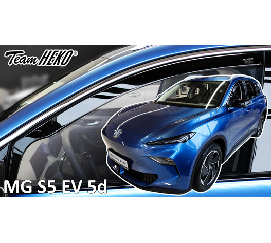 Heko - Ανεμοθραύστες Παραθύρων Για MG S5 EV 2024 > 5πορτο υλικό Acrylic Χρώμα Φιμέ - 2 τεμ. (ΑΝΕΜ.23814)