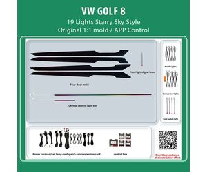 DIQ AMBIENT VW DZ29X (Digital iQ Ambient Light for VW GOLF 8 with 19 Lights, Starry Sky Style)