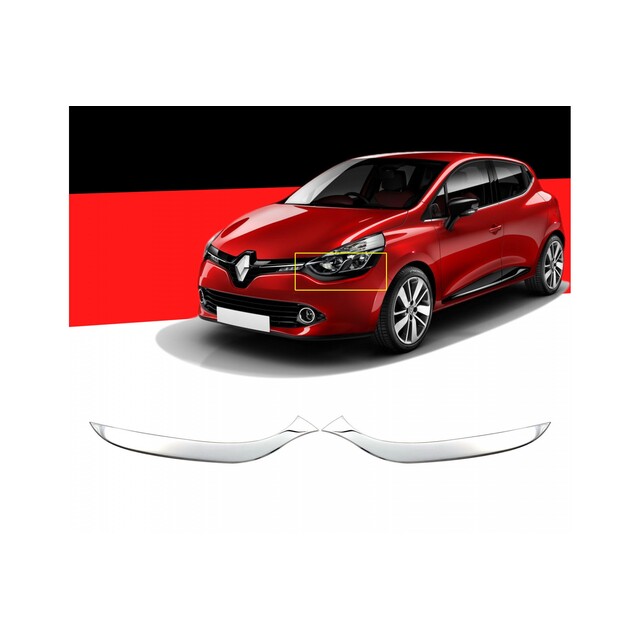 ΜΑΣΚΑΚΙΑ ΦΑΝΑΡΙΩΝ ΓΙΑ RENAULT CLIO 5D 2012+  ΚΑΤΩ ΧΡΩΜΙΟ ΜΕΤΑΛΛΙΚΑ 2ΤΕΜ.