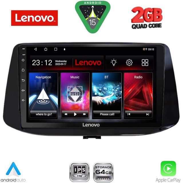 LENOVO LVD 2233_CPA (9inc) MULTIMEDIA TABLET for HYUNDAI i30 mod. 2018-2024