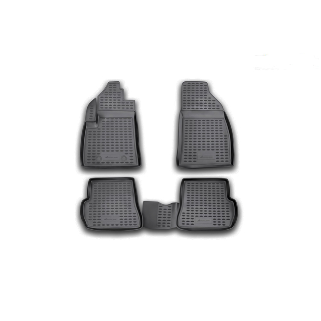 ΠΑΤΑΚΙΑ ΣΕ ΣΚΑΦΗ TPE ΛΑΣΤΙΧΟ ΓΙΑ FORD FIESTA 05/2002-08/2008 / FORD FUSION 2002-2012  ΣΕ ΜΑΥΡΟ ΧΡΩΜΑ NOVLINE - 4 ΤΕΜ.