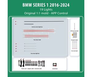 DIQ AMBIENT BMW S.1 (F40) TRIM (Digital iQ Ambient Light for BMW Series 1 mod. 2016-2024 with 19 Lights)