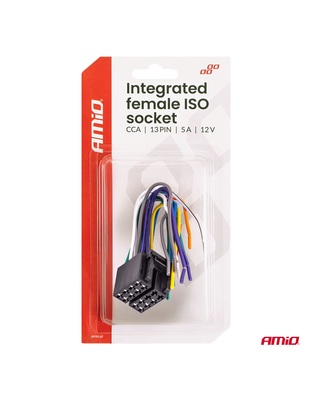 Amio - Φίσσα ISO 13 Pin Θηλυκή 12V έως 5A – CCA, Για Ηλεκτρικές Εγκαταστάσεις Οχημάτων - 1 τεμ. (04441/AM)