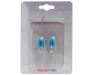 T10 W5W 12V 5W W2.1x9.5d 130% POWERTEC PLATINUM 2ΤΕΜ. M-TECH