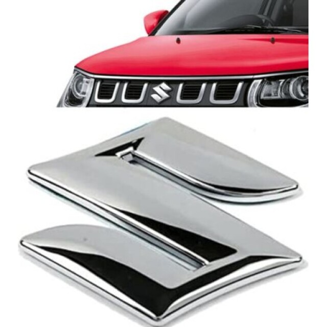 Σήμα πλαστικό ανάγλυφο με αυτοκόλλητο 10x10cm - Suzuki