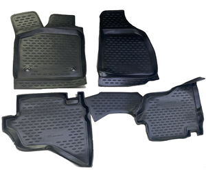 ΠΑΤΑΚΙΑ ΣΕ ΣΚΑΦΗ TPE ΛΑΣΤΙΧΟ ΓΙΑ FORD RANGER 2007-2011  ΣΕ ΜΑΥΡΟ ΧΡΩΜΑ ΜΕ ΔΙΑΤΡΗΤΑ ΚΟΥΜΠΩΜΑΤΑ NOVLINE - 4 ΤΕΜ.